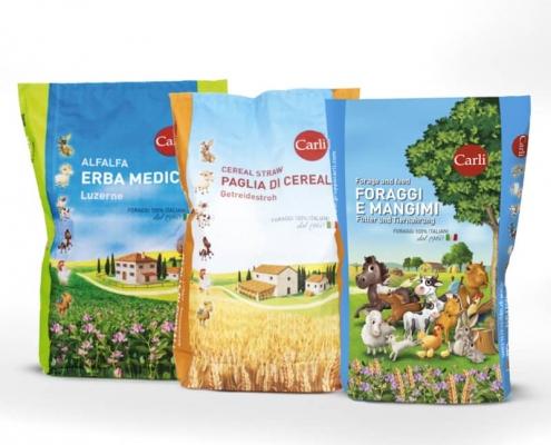 Packaging Illustrato Mangimi Gruppo Carli