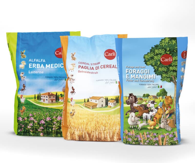 Packaging Illustrato Mangimi Gruppo Carli