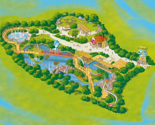 mappa illustrata adventure island