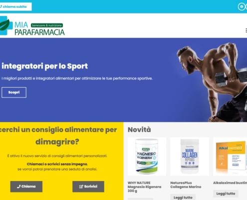 Realizzazione sito web Mia Parafarmacia Shop Rimini